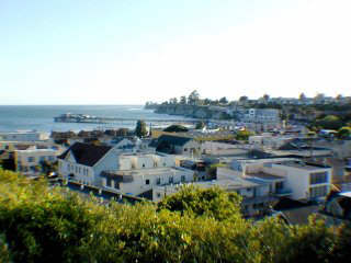 photo taken from bluff above Capitola Village.